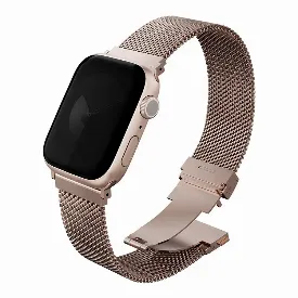 Ремешок Uniq Dante PRO Strap Mesh Steel для Apple Watch 42/41/40/38 мм, Rose, розовый